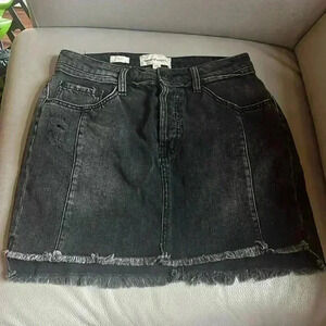 Band of Gypsies Black Denim Skirt size 28 like new